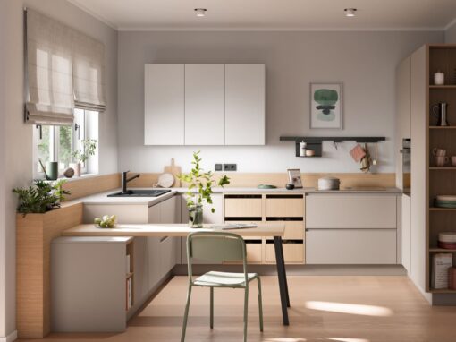 Tendances cuisine 2026 : lignes, couleurs, matières et rangements