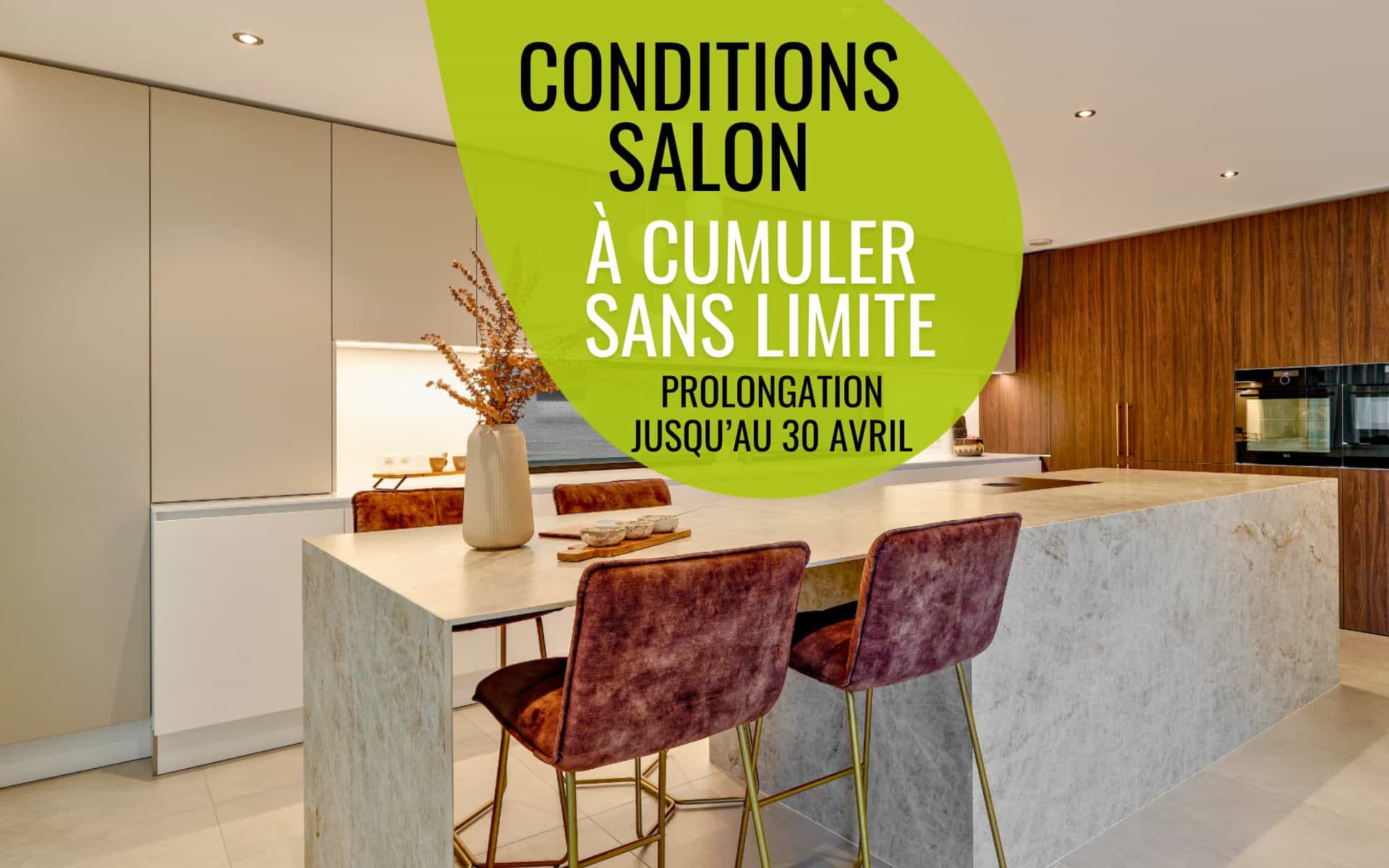 Conditions salon 2026 chez IDEO pour votre cuisine équipée et vos aménagements sur mesure